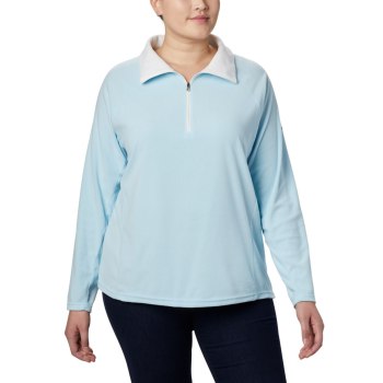 Columbia Ženske Majice S Kapuljačom - Glacial IV 1/2 Zip Plus Size Plave | UXFH-03748